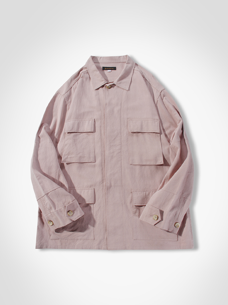 스탠다드타입_ Linen Field Jacket [Pink]
