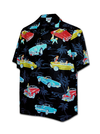 퍼시픽레전드_ Hawaiian Shirts 442-3771 [Black]