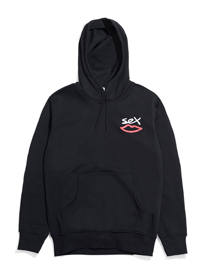 [섹스스케이트보드] Sex Skateboards - Front And Back Logo Hooded Sweatshirt [Black]