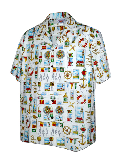 퍼시픽레전드_ Hawaiian Shirts 410-3810 [White]