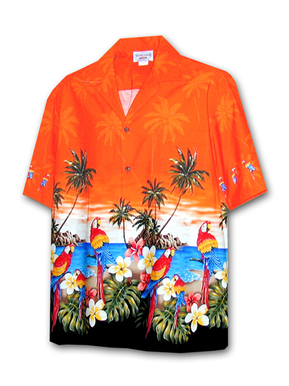 퍼시픽레전드_ Hawaiian Shirts 440-3468 [Orange]