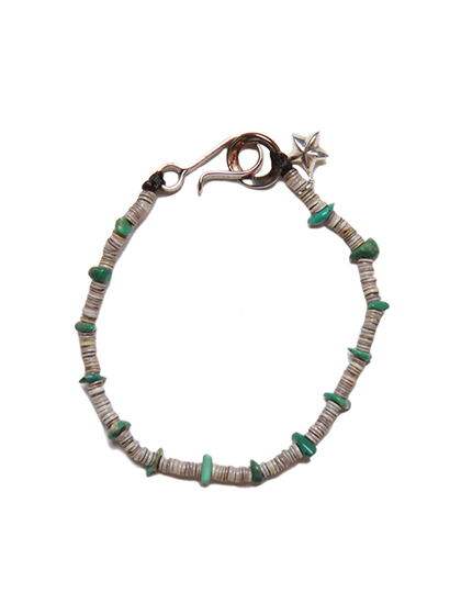노스웍스_ Shell &amp; Turquoise Tab Bracelet [D-619]