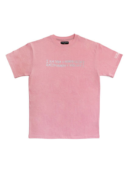 [아임낫어휴먼비잉] I AM NOT A HUMANBEING - [17SS] Retro Reflective Basic Logo T-Shirts [Pink]