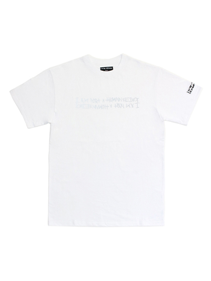[아임낫어휴먼비잉] I AM NOT A HUMANBEING - [17SS] Retro Reflective Basic Logo T-Shirts [White]