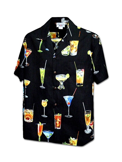 퍼시픽레전드_ Hawaiian Shirts 410-3948 [Black]