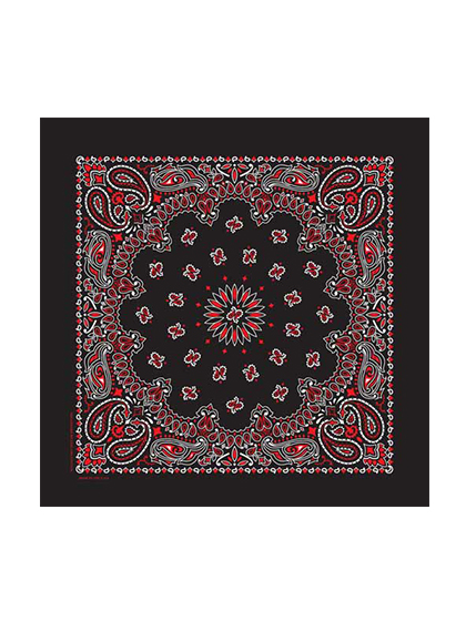 하바행크_ Traditional Paisleys [Black&amp;Red]