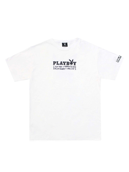 [아임낫어휴먼비잉] I AM NOT A HUMAN BEING - [HBXPB] Mix Logo T-Shirts [White]