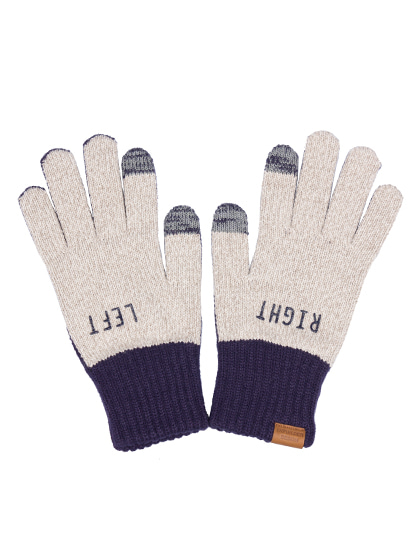 인필더디자인_ Right Left 2-Tone Gloves [Navy]