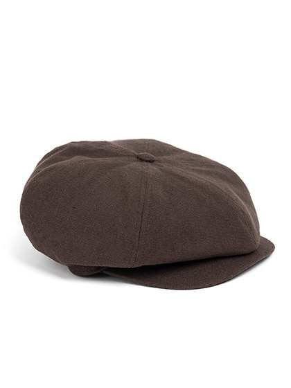 와일드브릭스_ LINEN-COTTON NEWSBOY CAP [brown]