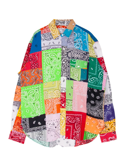 라로카스튜디오_ Patchwork Vintage Bandana Long-Sleeve Shirt 016 [Multi Color]