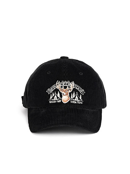 와일드브릭스_ CORDUROY REINDEER CAP [black]