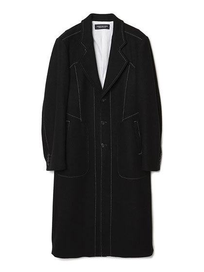 크리스찬다다_ Paneled Tailored Melton Coat [Black]