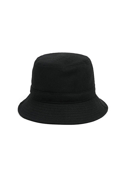 와일드브릭스_ MELTON WOOL BUCKET HAT [black]