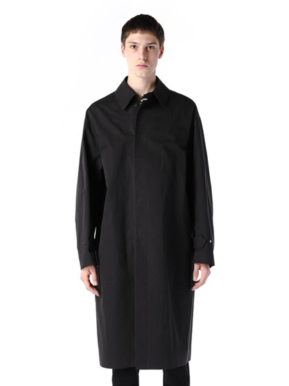 어태치먼트_ High count rubber Balmacaan Coat [Black]
