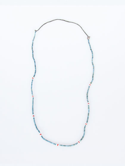 노스웍스_ Indigo Dyed Shell Beads [D-603] [White]