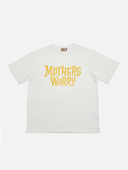 웽커스_ Mothers Worry T [white/yellow]