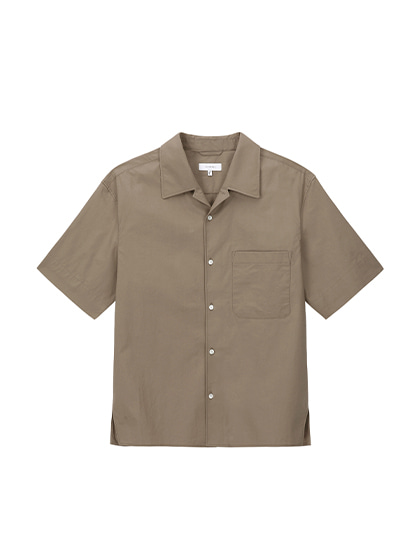 토니웩_ Convertible Collar Shirt [Brown]