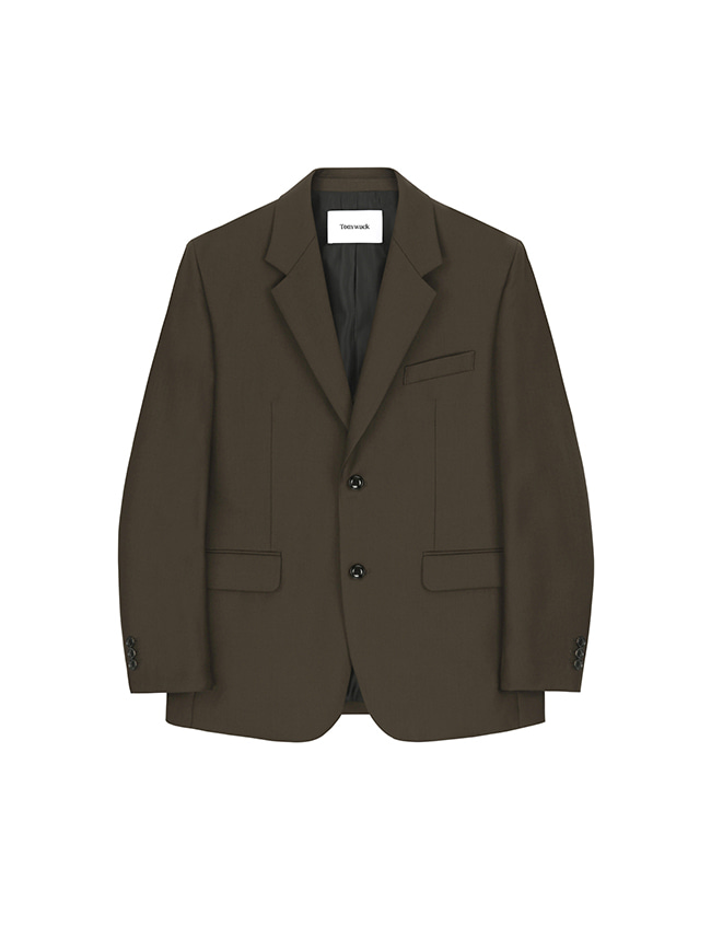토니웩_ Signature 2-button Blazer (Wool 100%) [Lux Brown]