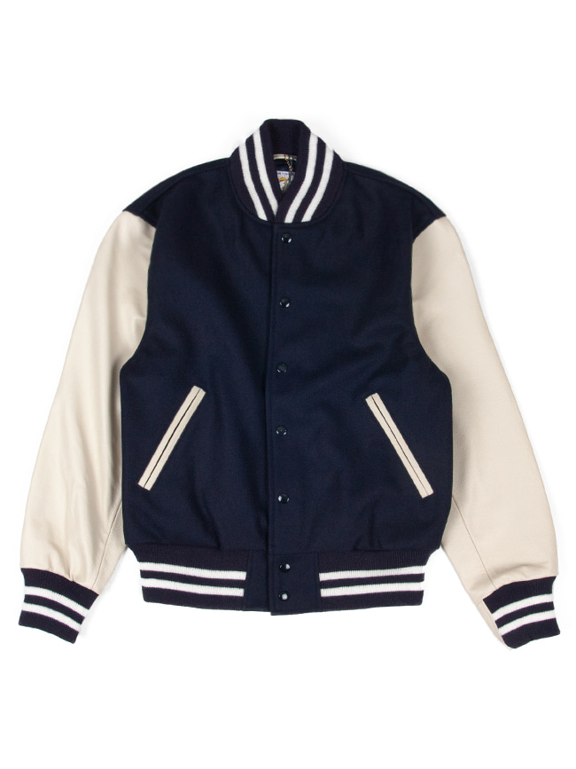 골든베어 스포츠웨어_ Contemporary Varsity Jacket [Navy/Cream]