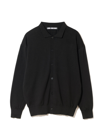 로드존그레이_organic cotton collar knit cardigan[black]