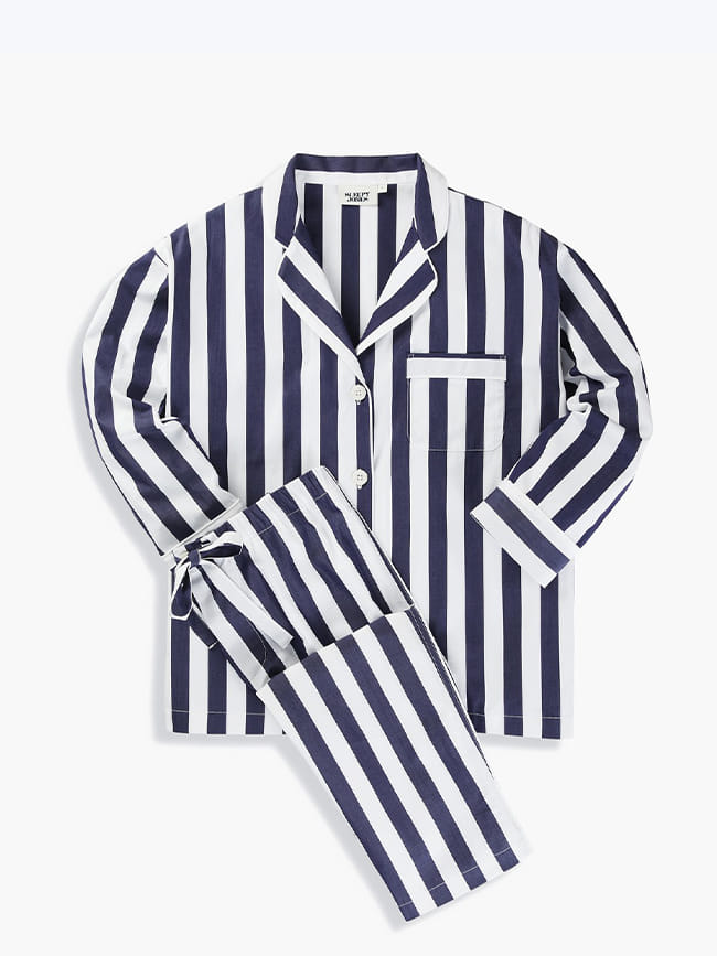 슬리피존스_ Marina Pajama Set [Navy &amp; White Tent Stripe]