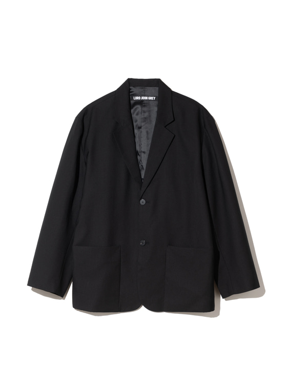 로드존그레이_ casual two button jacket [black]