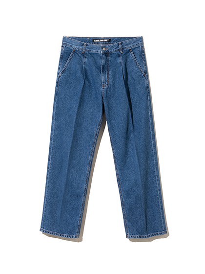 로드존그레이_ straight one tuck denim pants [indigo blue]