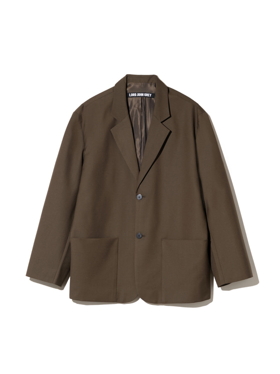 로드존그레이_ casual two button jacket [brown]
