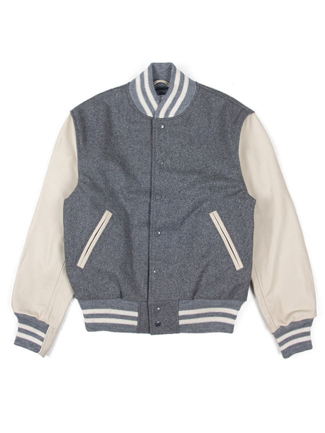 골든베어 스포츠웨어_ Contemporary Varsity Jacket [Gray/Cream]