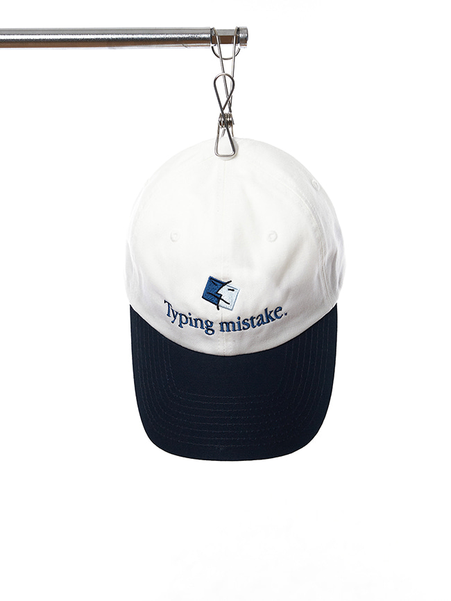 타이핑미스테이크_ FINDER PARODY LOGO BALL CAP [WHITE-BLUE]