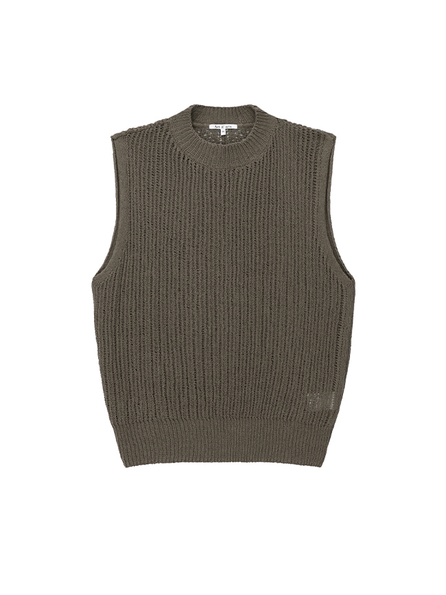 아트 이프 액츠_ Plain Knit Vest [Chocolate]