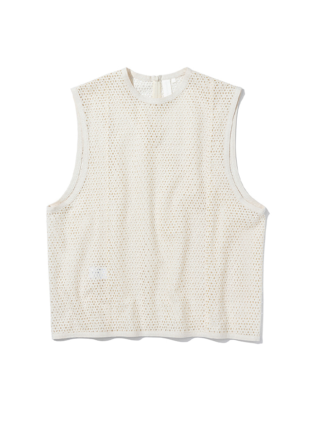 예아_ Embroidery Vest [Natural Dot]