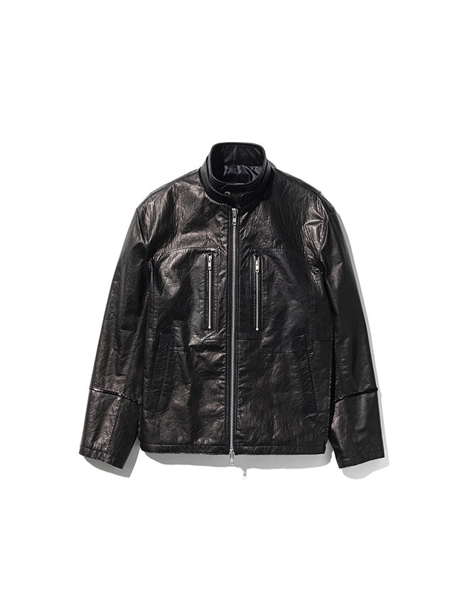 앤드로스_Moto Cowhide Leather Jacket [Black]