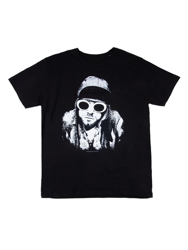 블리치아트_ Kurt Cobain One Colour T-Shirt [BLACK]