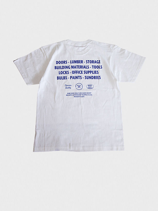 베이거 하드웨어_ BH AXE&amp;TYPO 1/2 T-shirt [White]