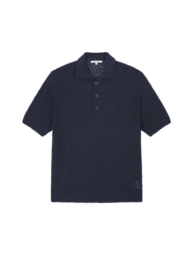아트 이프 액츠_ Tail Knit Pique Shirt [Navy]