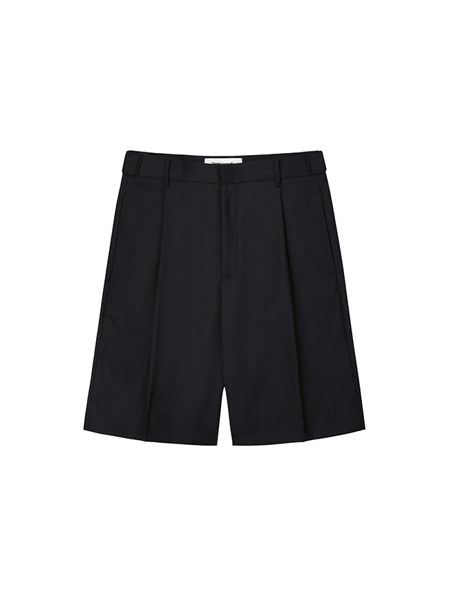 토니웩_ High-density Wool Bermuda Shorts [Black]