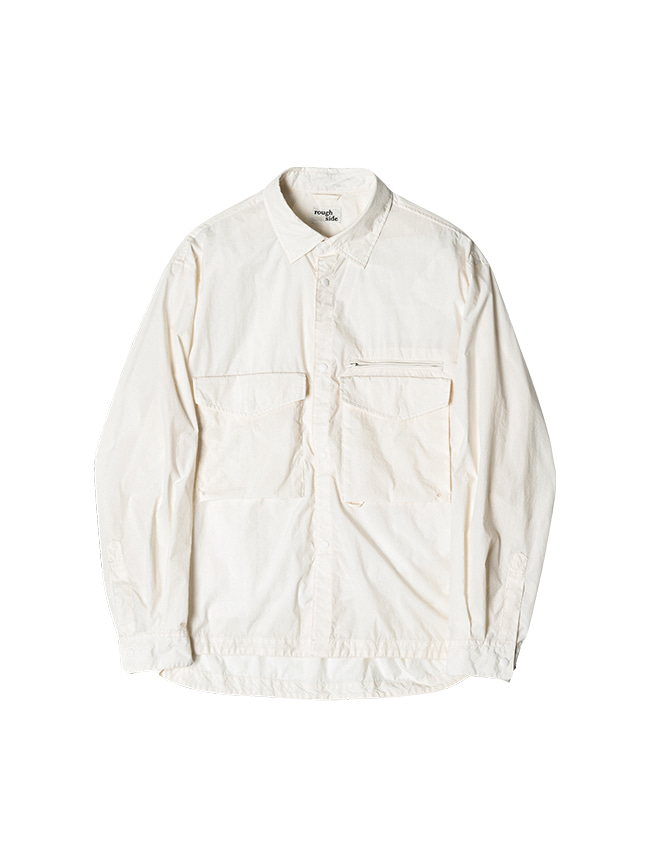 러프사이드_ Crunch Shirt Jacket [Ivory]