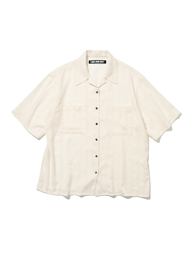 로드존그레이_open collar pocket s/s shirts [off white]