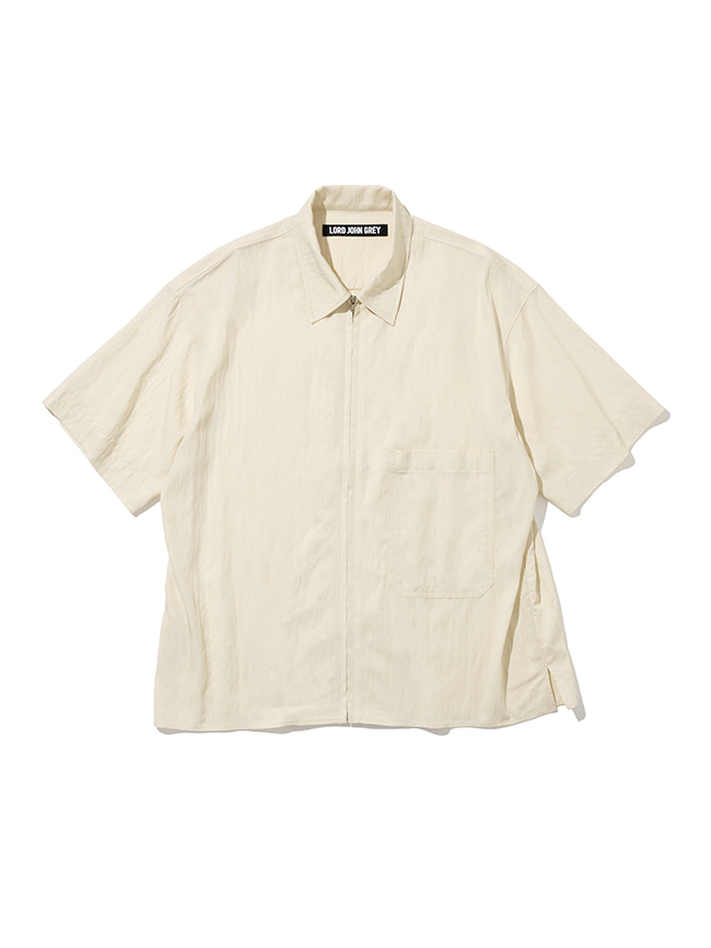 로드존그레이_zip up pocket s/s shirts [cream]