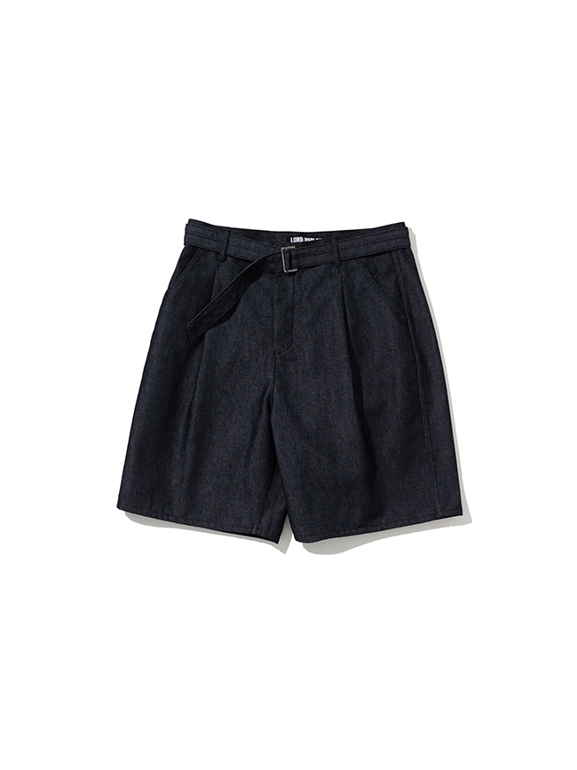 로드존그레이_ fair belted denim shorts [indigo]
