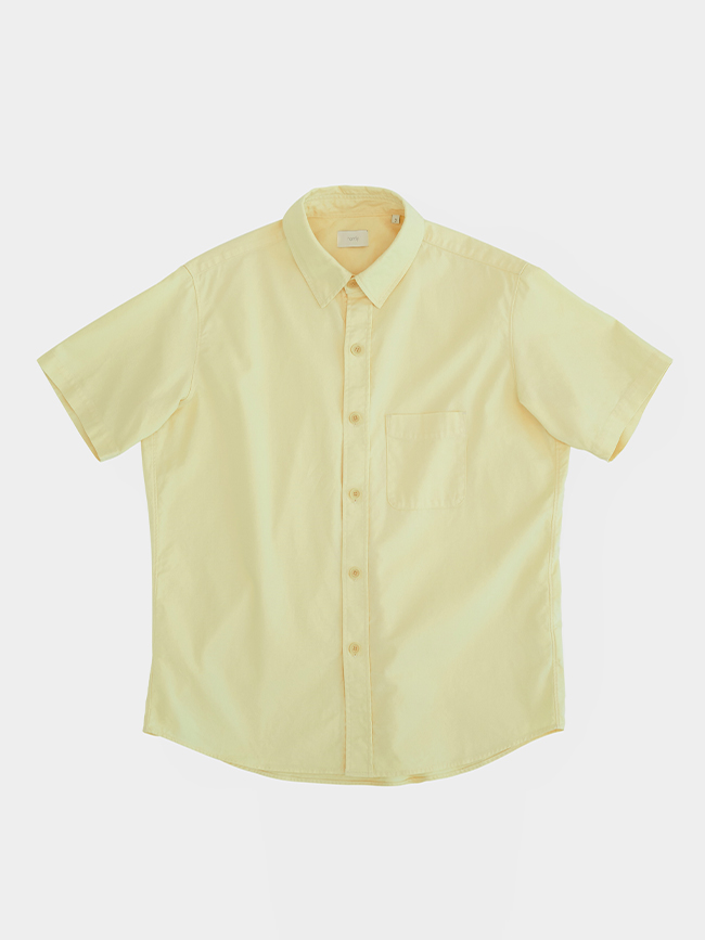 홈리_ Oxford Half Shirts [Yellow]
