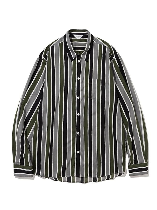 로드존그레이_ 22fw stripe shirts [green]