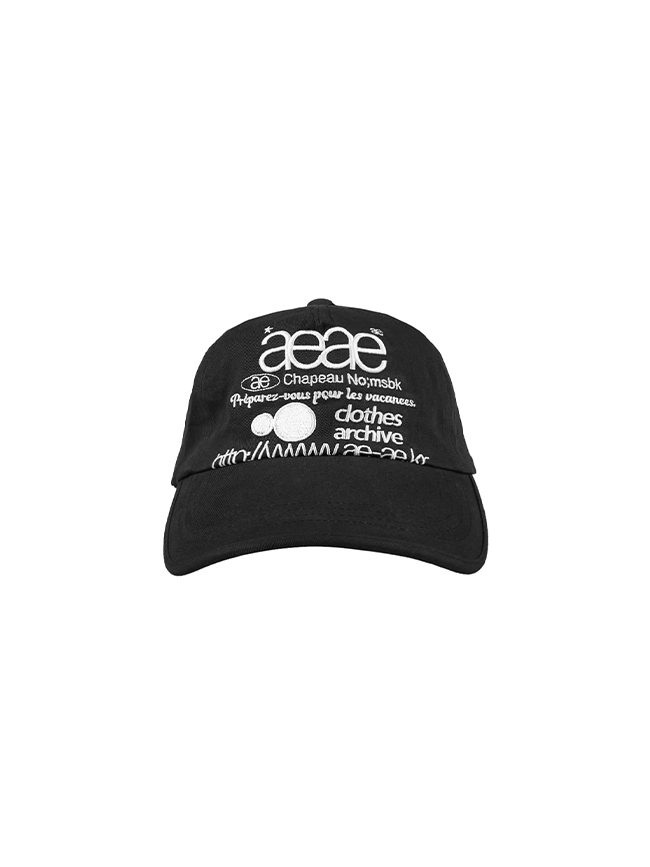 에이에이_ Web Logo 5pannel Cap [Black]