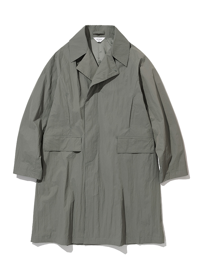 로드존그레이_padded nylon trench coat [greyish green]