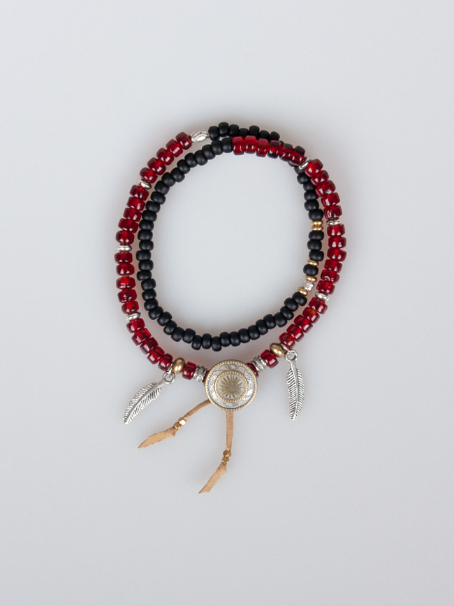 스토리크래프츠_ Dream Catcher Glass Bracelet [Red]