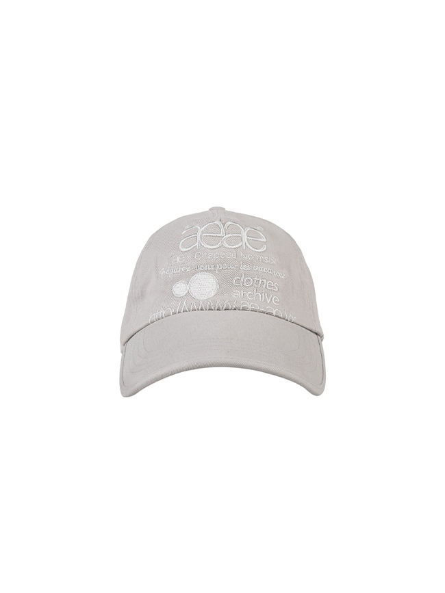 에이에이_ Web Logo 5pannel Cap [Light Grey]