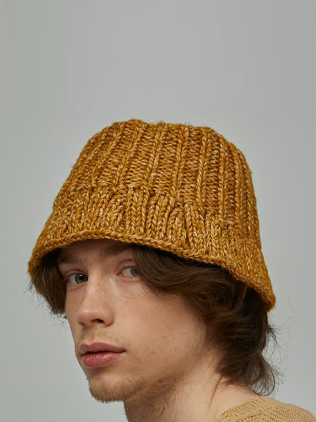 첵야헤드_ ATT Knit Bucket Hat / t’1562 [Ginger]