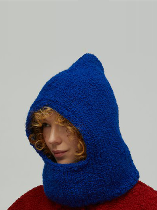 첵야헤드_ Wool Hood Hat 2286 [Navy Blue]