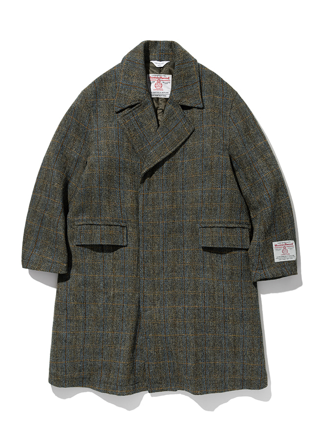 로드존그레이_park wool double breasted coat [harris tweed]